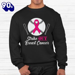 Strike Out Breast Cancer Pink Cancer Awareness Month Shirt 2