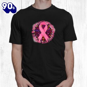 Sunflower Pink Ribbon Breast Cancer Awareness Warrior Shirt 1