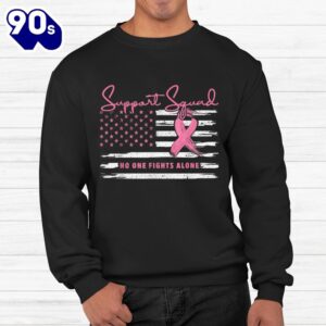 Support Squad Breast Cancer Warrior Awareness Pink Ribbon Shirt 2