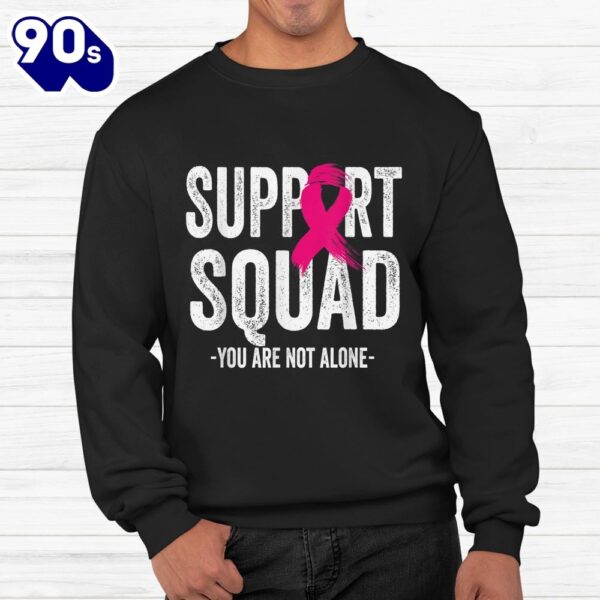 Support Squad Pink Ribbon Warrior Breast Cancer Awareness Shirt