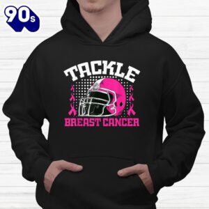 Tackle Football Breast Cancer Awareness Pink Ribbon Shirt 3