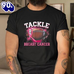 Tackle Football Pink Ribbon Breast Cancer Awareness Shirt 2