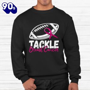 Tackle Football Pink Ribbon Breast Cancer Awareness Warrior Shirt 2