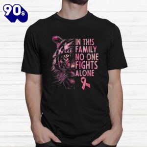 Tiger Family Matching Ribbon Breast Cancer Awareness Shirt 1