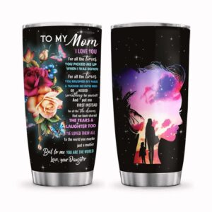 To Mom Butterfly Stainless Steel Tumbler Cup Travel Mug 1