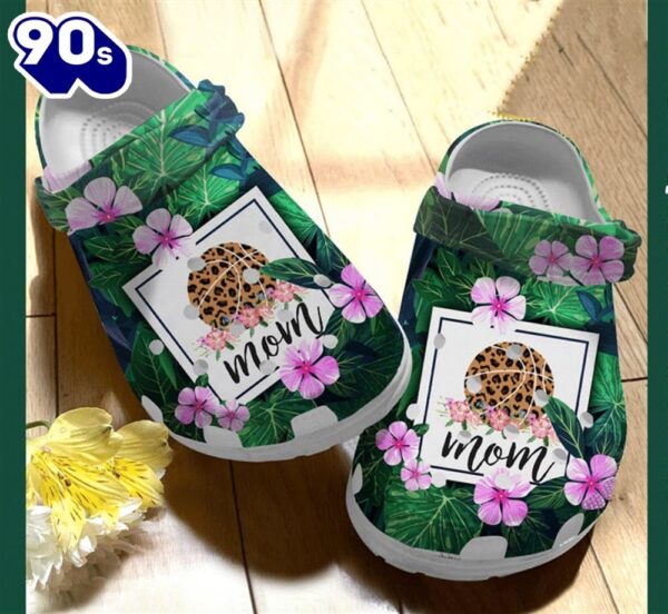 Tropical Mom Basketball Pattern Rubber  Comfy Footwear Personalized Clogs