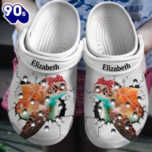 Turtle Mom Classic Personalized Clogs