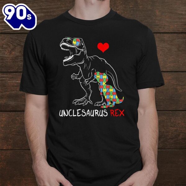 Unclesaurus Rex Autism Awareness Autistic Kids Shirt