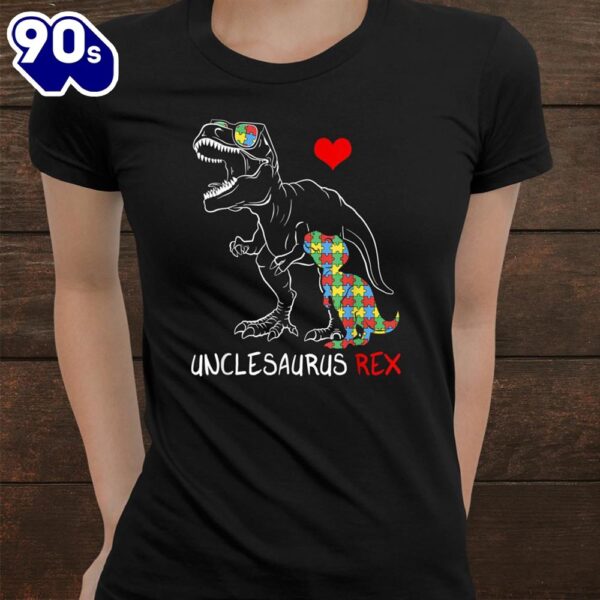 Unclesaurus Rex Autism Awareness Autistic Kids Shirt