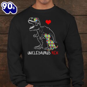 Unclesaurus Rex Autism Awareness Autistic Kids Shirt 3