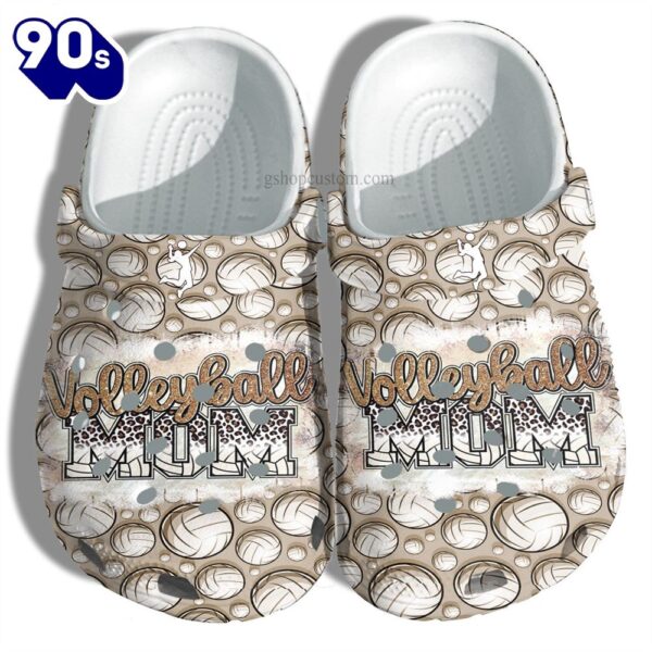 Volleyball Mom Leopard Twinkle Mommy Volleyball Pattern Clog Personalize Name