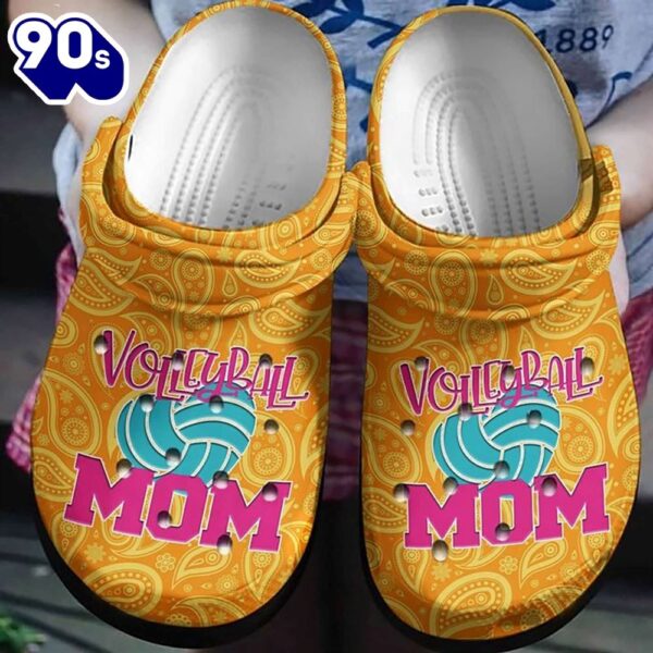 Volleyball Mom Paisley Bandana Rubber Comfy Footwear Personalized Clogs