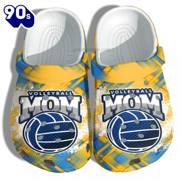 Volleyball Mom Shoes Gift Grandma – Volleyball Cheer Up Daughter Player Mom Shoes Gift Mommy Birthday Personalized Clogs