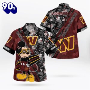 Washington Commanders Mickey Mouse Floral…