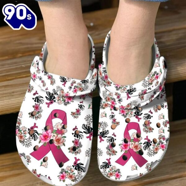 We Wear Pink Breast Cancer Awareness Clog Personalize Name