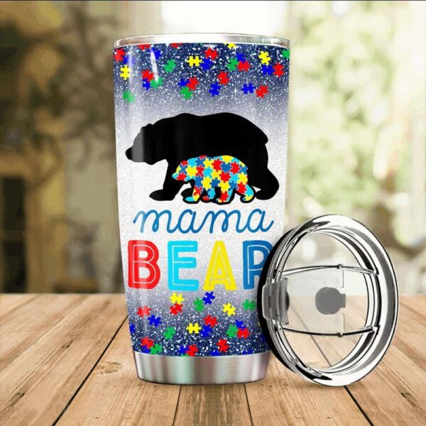 Womens Autism Awareness Mama Bear Autistic Mom Tumbler Idea