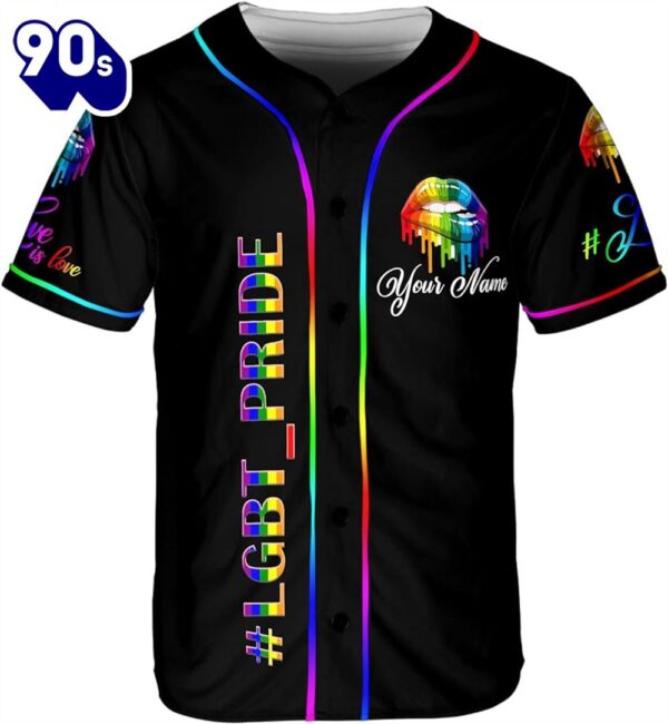 Zhamlixes Store Personalized Name Lgbt Baseball Jersey