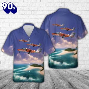 Austrian Air Force Saab Trendy Hawaiian Shirt