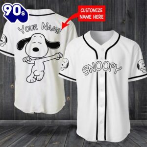 Snoopy Baseball Jersey Custom Name