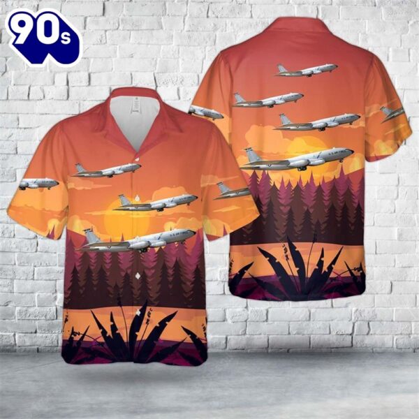 U.S. Air Force Boeing Kc-135A Stratotanker 717-100A Trendy Hawaiian Shirt