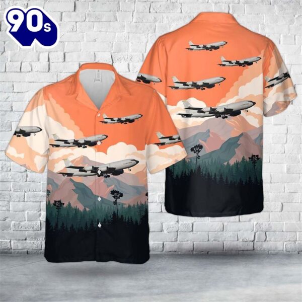 U.S. Air Force Boeing Kc-135R Stratotanker (717-148) Trendy Hawaiian Shirt