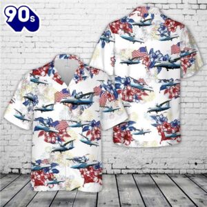 US Air Force C-146A Wolfhound Trendy Hawaiian Shirt 4th of July Apparel for All