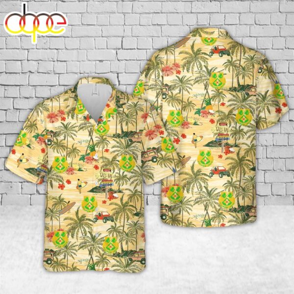 US Army 185th Armor Regiment Hawaiian Shirt