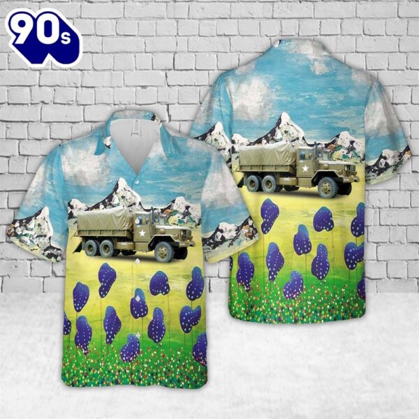 US Army 1958 REO M35 Cargo Truck Hawaiian Shirt