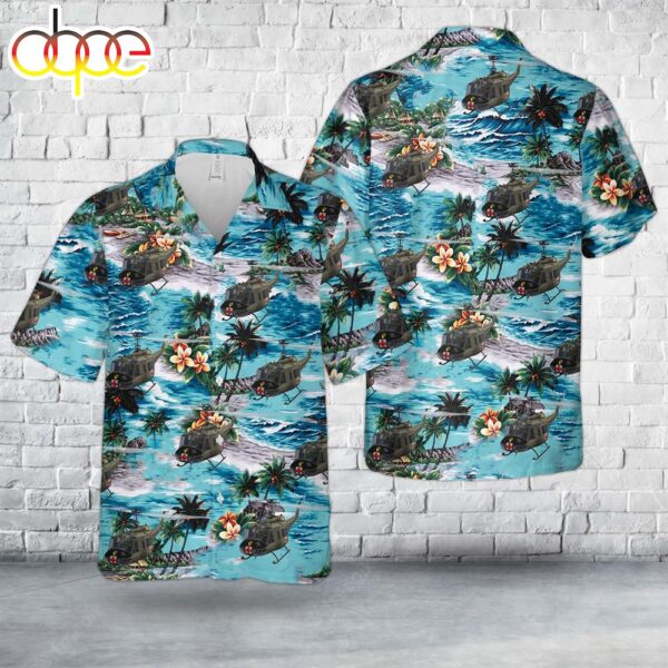 US Army 1st Calvary Medevac UH-1H Hawaiian Shirt