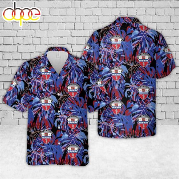 US Army 1st Engineer Brigade DUI Hawaiian Shirt