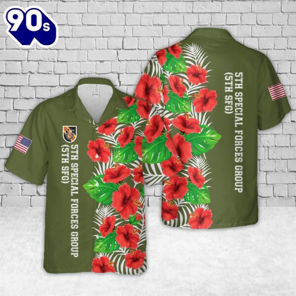 US Army 5th Special Forces Group (5th SFG) Hawaiian Shirt