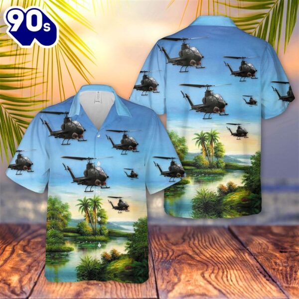 US Army AH-1 Huey Cobra Hawaiian Shirt