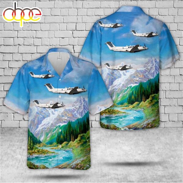 US Army Beechcraft C-12U-3 Huron Hawaiian Shirt