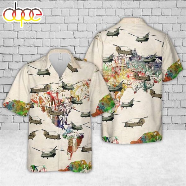 US Army Boeing CH-47 Chinook Hawaiian Shirt