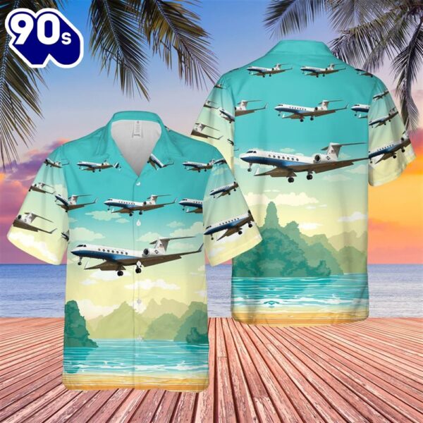 US Army Gulfstream C-37B Hawaiian Shirt