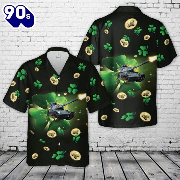 US Army M60 Main Battle Tank, Patrick’s Day Hawaiian Shirt
