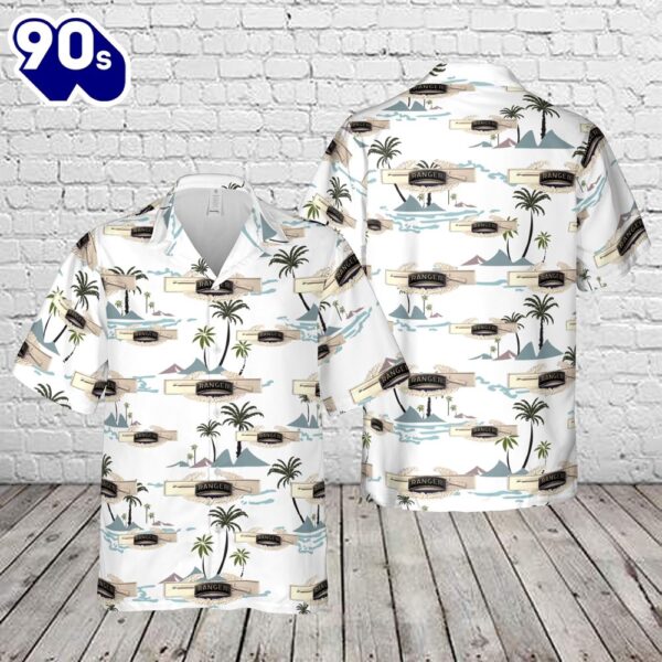 US Army RANGER Combat Infantry Airborne Badge Army CIB Hawaiian Shirt