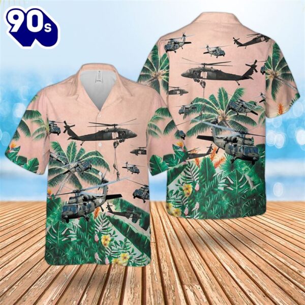US Army Sikorsky UH-60 Black Hawk Hawaiian Shirt