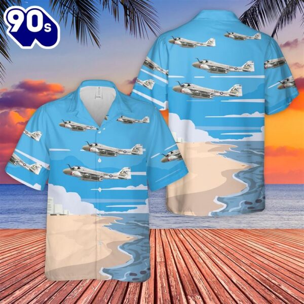 US Navy A-6 Intruder Of VA-75 Sunday Punchers Hawaiian Shirt