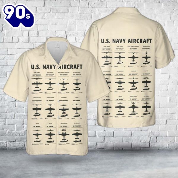 US Navy Aircraft In WWII Hawaiian Shirt