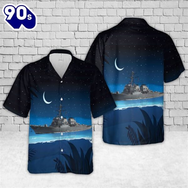 US Navy Arleigh Burke-Class (DDG 51) Destroyer Hawaiian Shirt