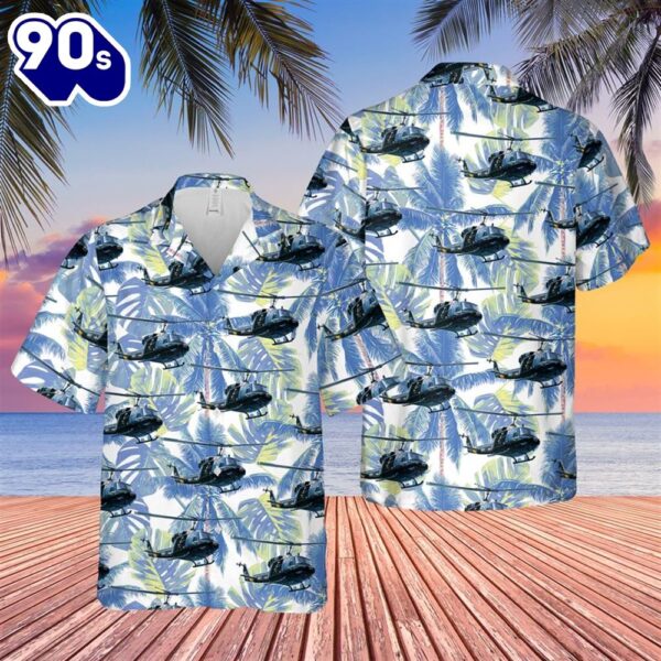US Navy Bell UH-1N Twin Huey Hawaiian Shirt
