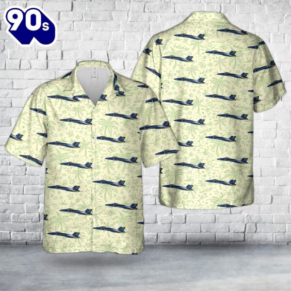 US Navy Blue Angels #2 FA-18E Hawaiian Shirt