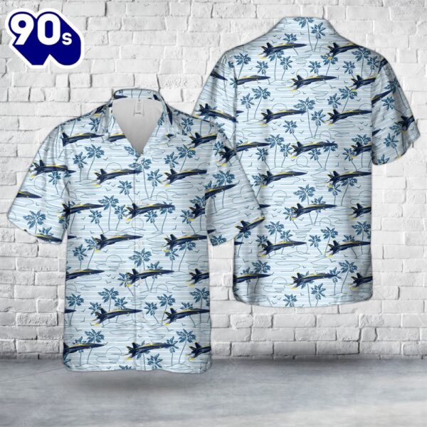 US Navy Blue Angels #5 FA-18E Hawaiian Shirt