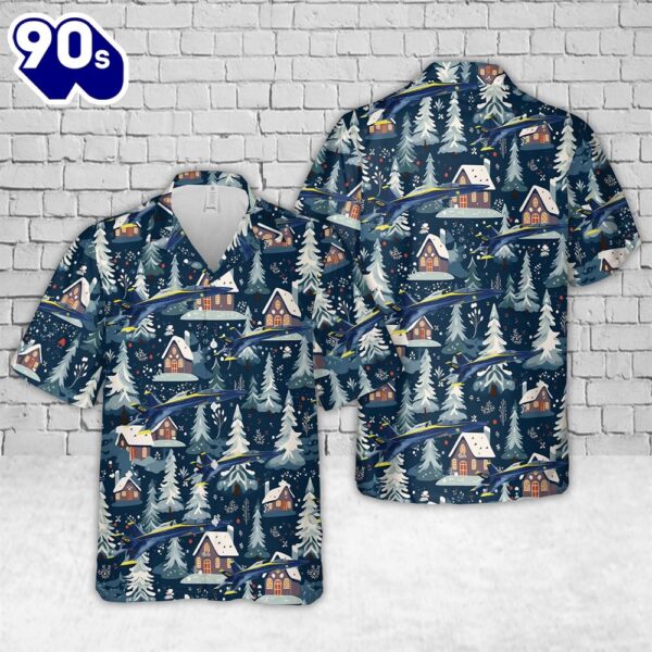 US Navy Blue Angels #6 FA-18E Christmas Hawaiian Shirt