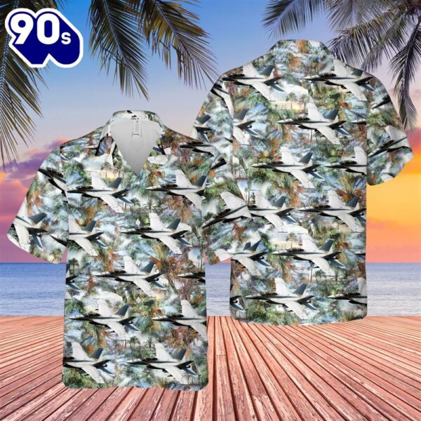 U.S. Navy Boeing FA-18F Super Hornet Hawaiian Shirt