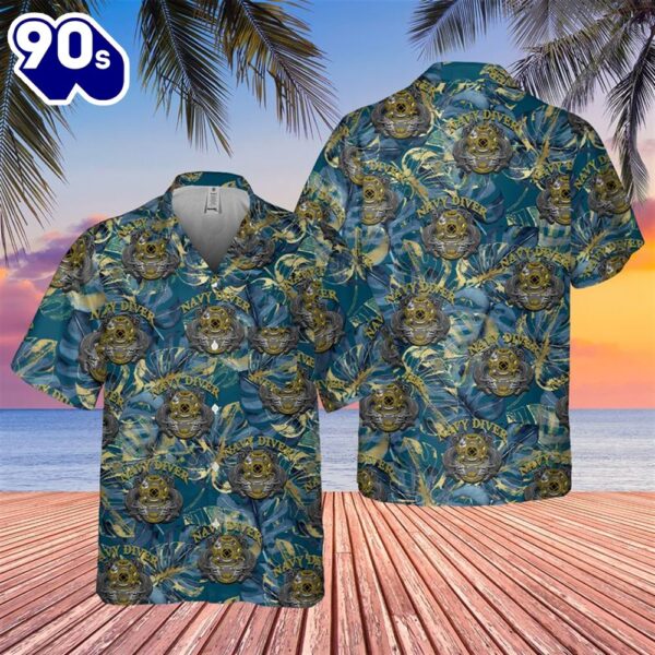 US Navy Diver Pocket Hawaiian Shirt