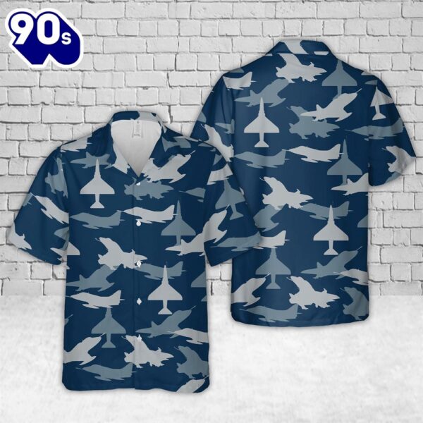 US Navy Douglas A-4 Skyhawk Aircraft Silhouettes Hawaiian Shirt