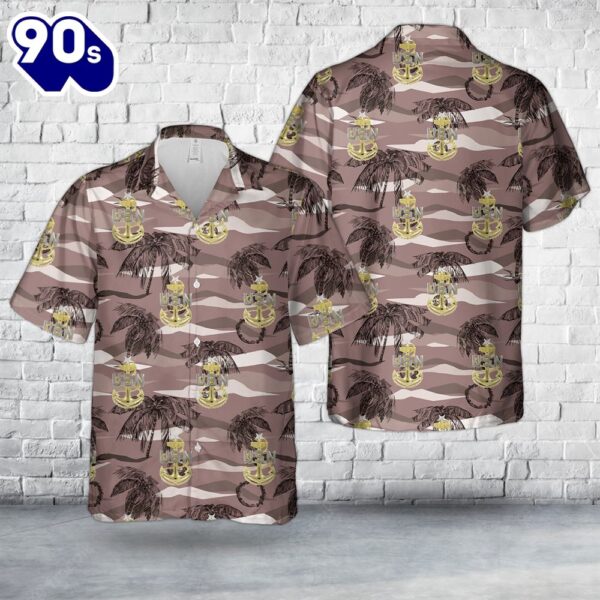 US Navy E-8 Senior Chief Petty Officers Anchor Hawaiian Shirt