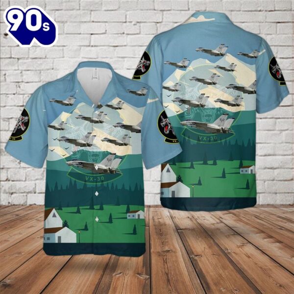 US Navy F-14A Tomcat 158623 of VX-30 Bloodhounds Hawaiian Shirt